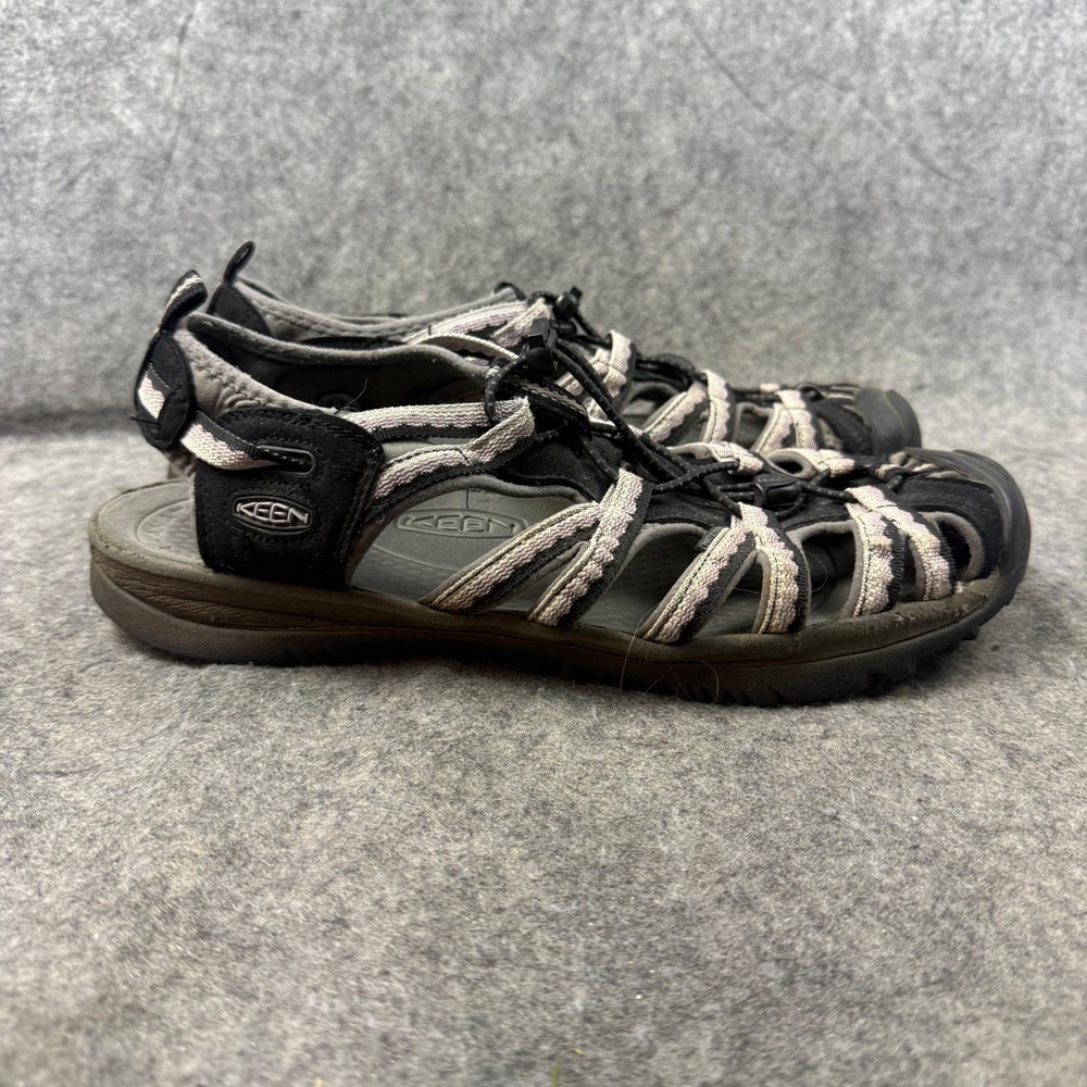 Keen Whisper Sandals Womens 12 Black Gray Waterproof Hiking Shoes 1023973